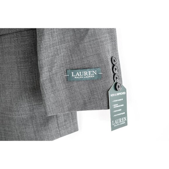 Ralph Lauren Mens UltraFlex Lattimore Classic Fit Suit Jacket Gray Size 42L New - Picture 9 of 10